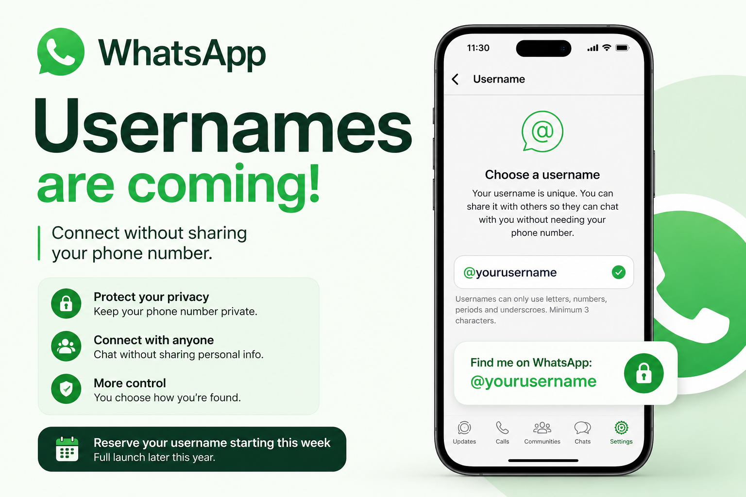 WhatsApp Introduces Usernames for Messaging
